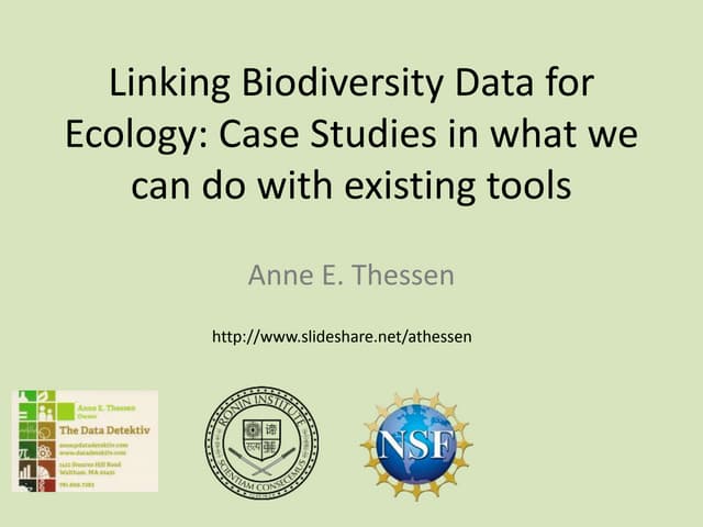 Linking biodiversity data for ecology