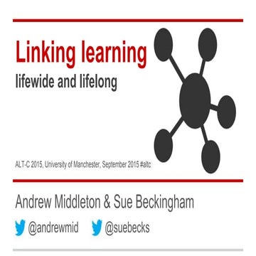 Linking learning lifewide and lifelong: The Connected U