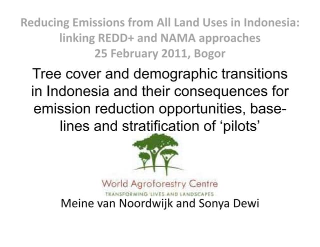 REALU: Linking REDD+ and NAMA Approaches