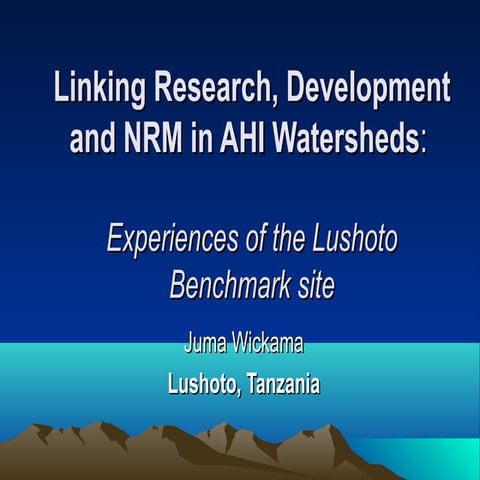 Linking research in nrm