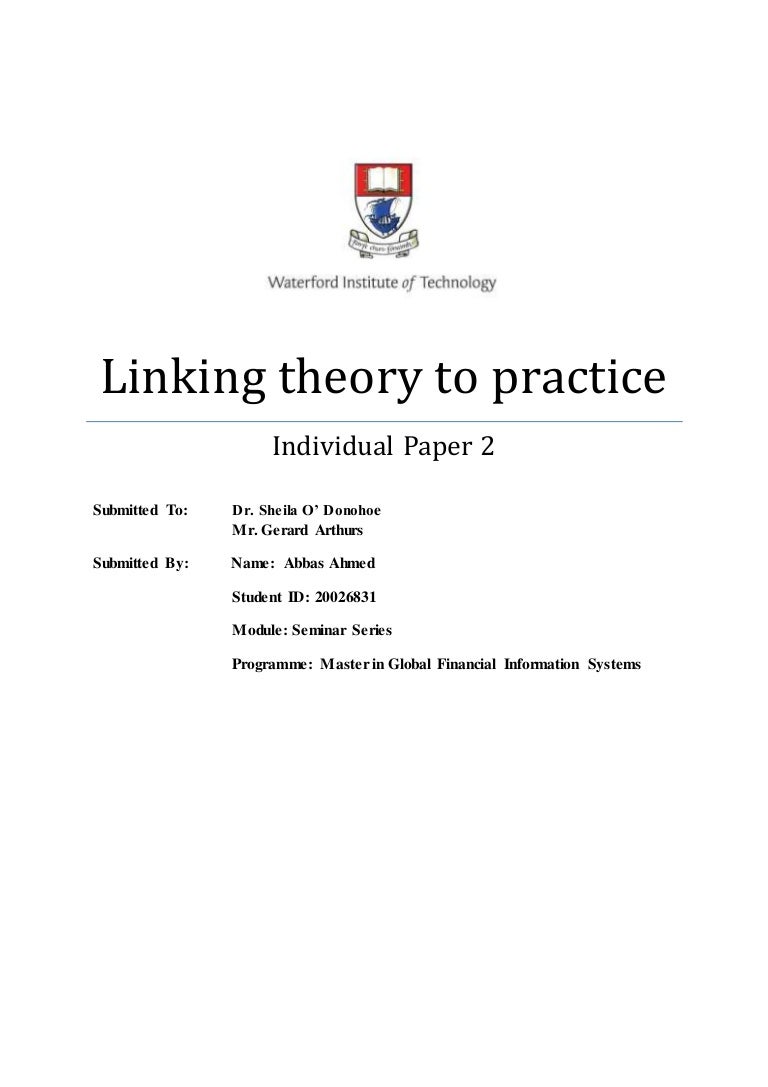 Linking theory to practice