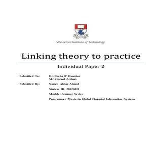 Linking theory to practice