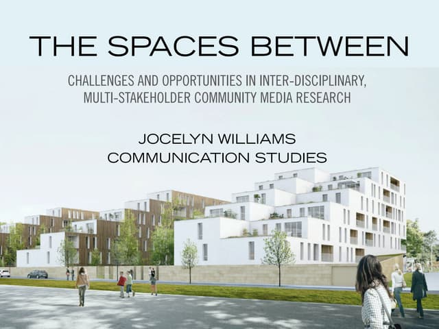Linking the spaces between   unitec research symposium presentation