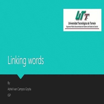 Linking words adriel campos