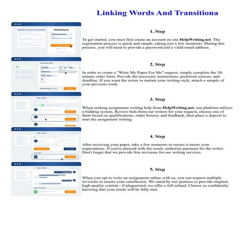 Linking Words And Transitiona. Online assignment writing service.