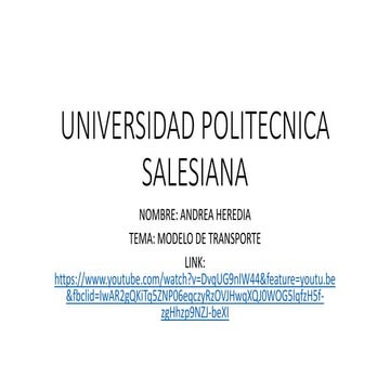 MODELO DE TRANSPORTE