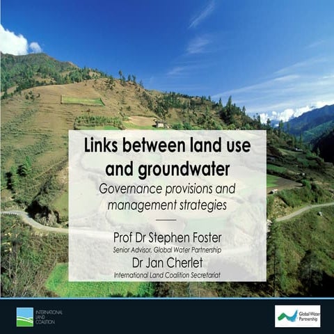 Links between land use and groundwater - governance provisions and management strategies