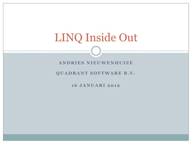 Linq inside out