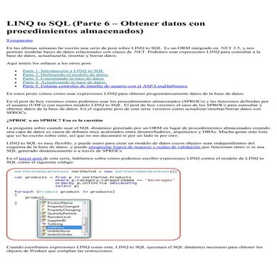 Linq to sql 2 | PDF
