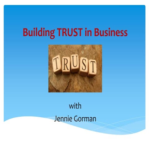 Building Trust in Business