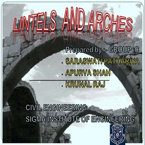 Lintels and arches in construction