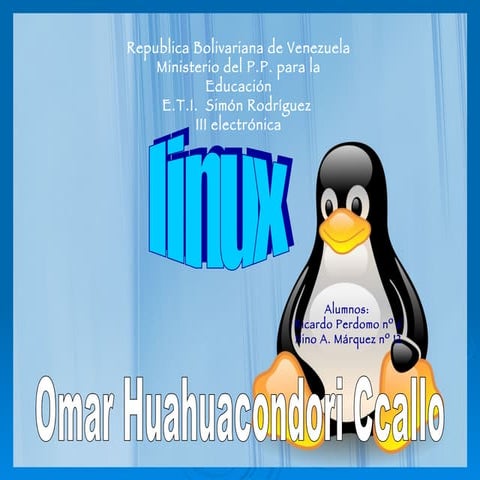 SISTEMA OPERATIVO  \"LINUX\"
