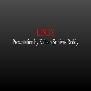 Linux System Overview and Commands | PPT