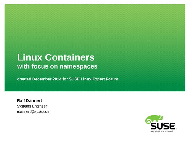 Linux containers-namespaces(Dec 2014)