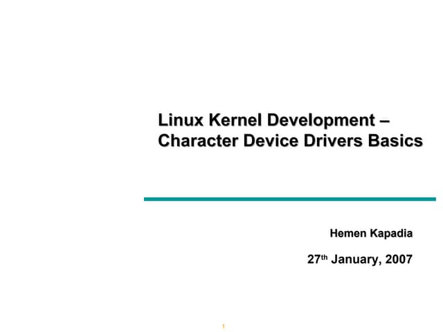Linux Kernel Development
