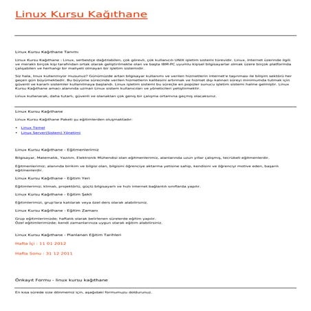 Linux kursu-kagithane