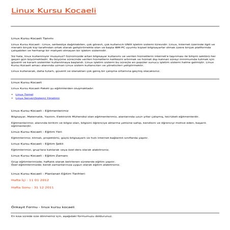 Linux kursu-kocaeli