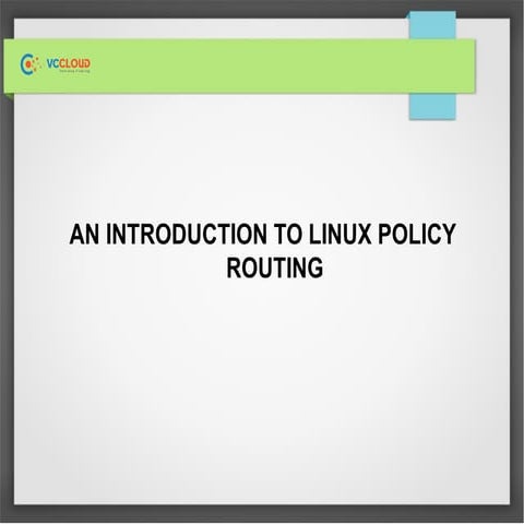 Linux policy routing