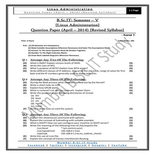 Linux Administration (Revised Sylla...