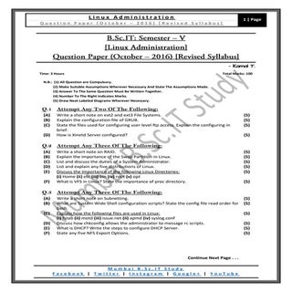 Linux Administration (Revised Sylla...