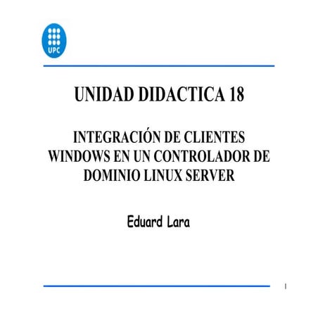 Linux   ud18 - integracion clientes windows en un controlador de dominio linu...