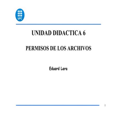 Linux   ud6 - permisos de archivos