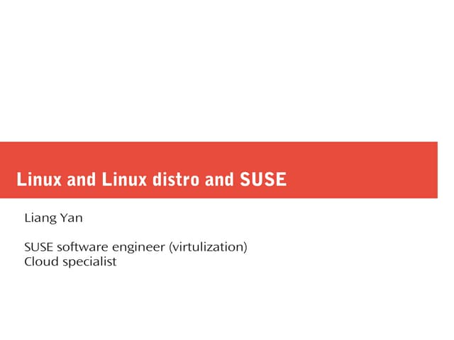Linux and SUSE