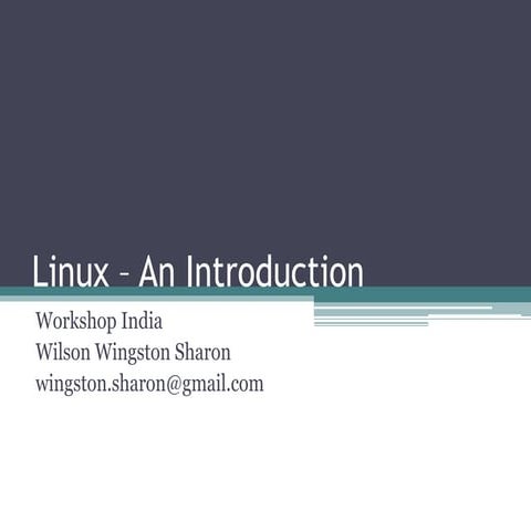 Linux – an introduction | PPT