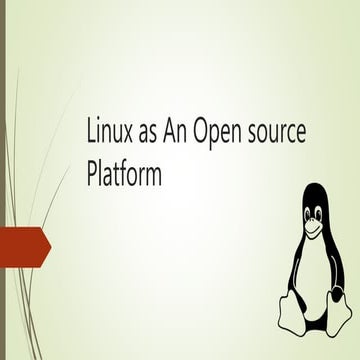 Linux as an open source platform | PPT
