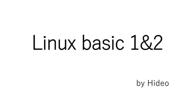 Linux basic1&amp;2