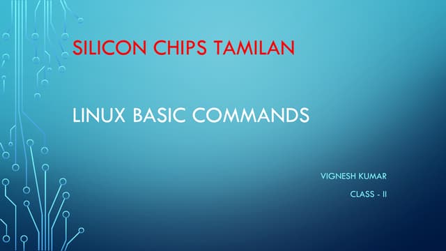 Linux Basic Commands class 2vignesh .ppt