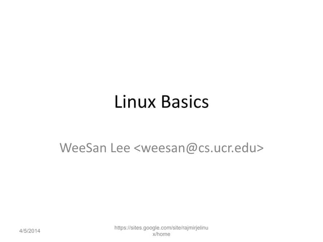 Linux basics by Raj Miraje