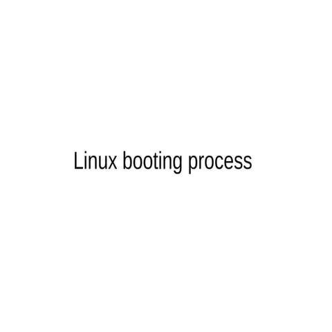 Linux boot process