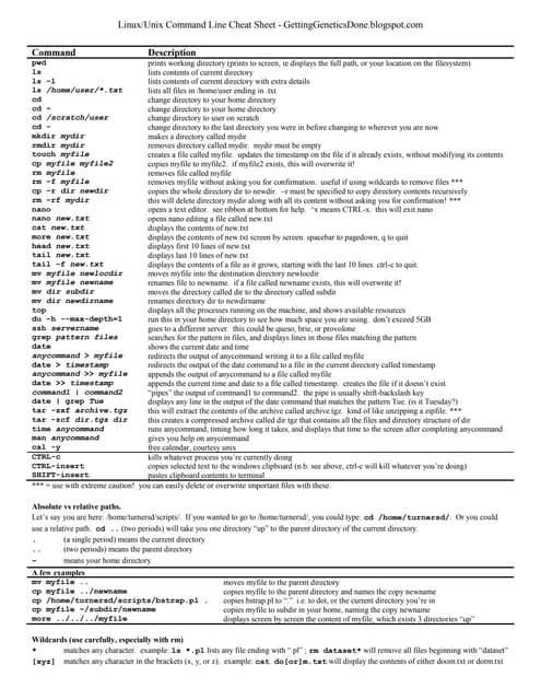 Linux cheat sheet