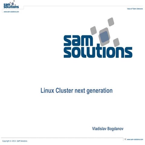 Linux Cluster next generation