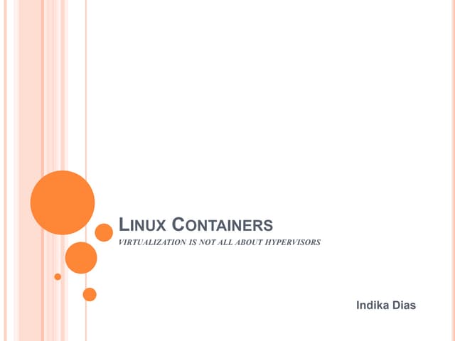 Linux containers