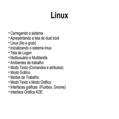 Sistema linux – kurumin | PPTX