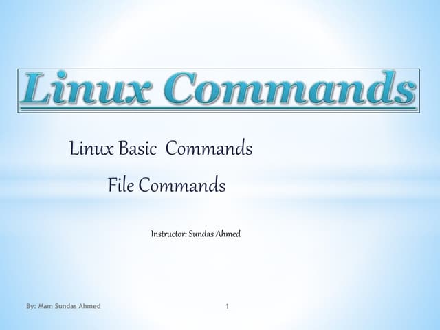 Linux file commands