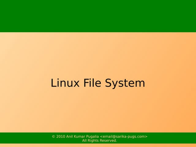 Linux file system nevigation