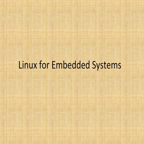 Linux for embedded_systems | PDF