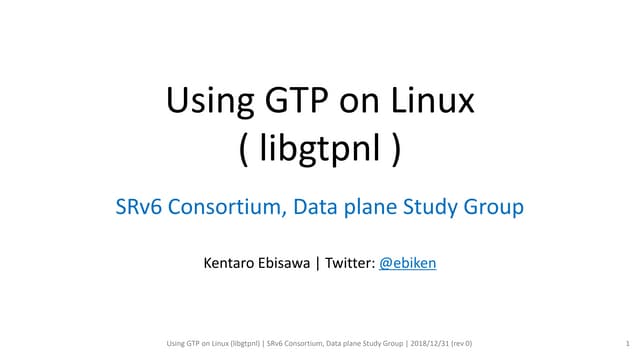 Using GTP on Linux with libgtpnl