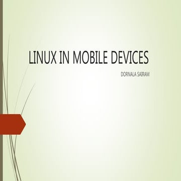 Linux in mobile devices