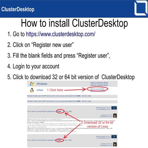 ClusterDesktop how-to install on computer with Linux