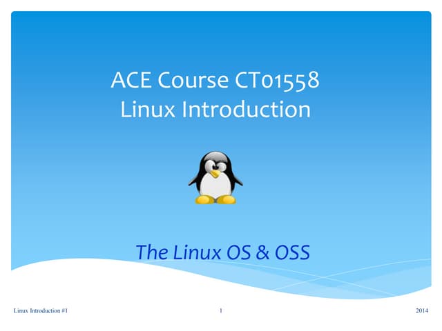 Linux Introduction Class 1 Ppt Linux Introduction Class 1 Ppt