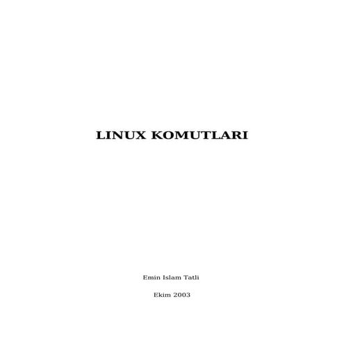 Linux komutlari