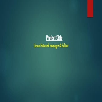 Linux network manager configure