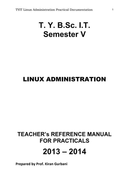 Linux practicals T.Y.B.ScIT