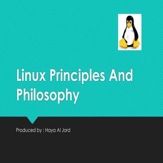 Linux priciples and philiosofy