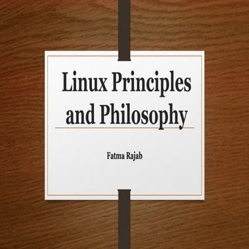 Linux principles and philosophy | PPTX