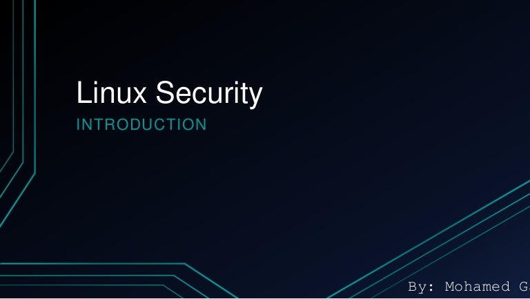 Linux security introduction